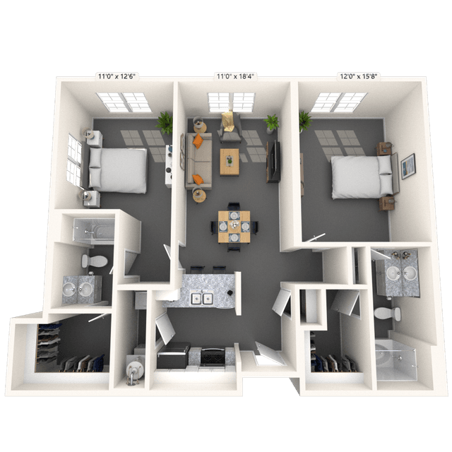 Floorplan image of unit 1260
