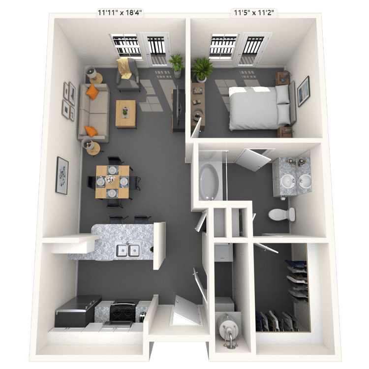 Floorplan image of unit 2251