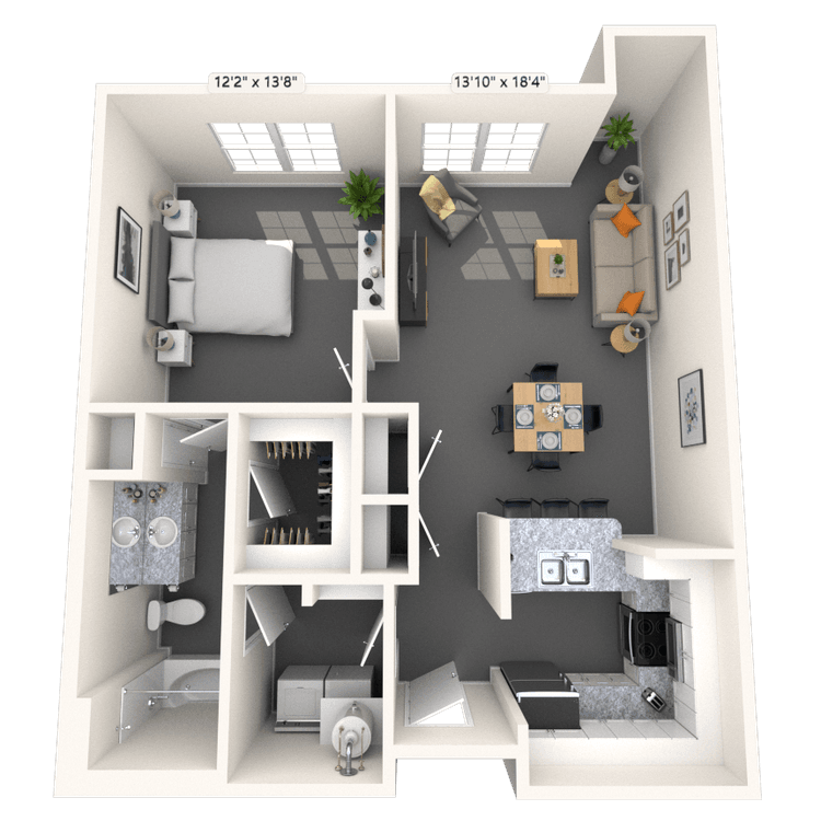Floorplan image of unit 1334