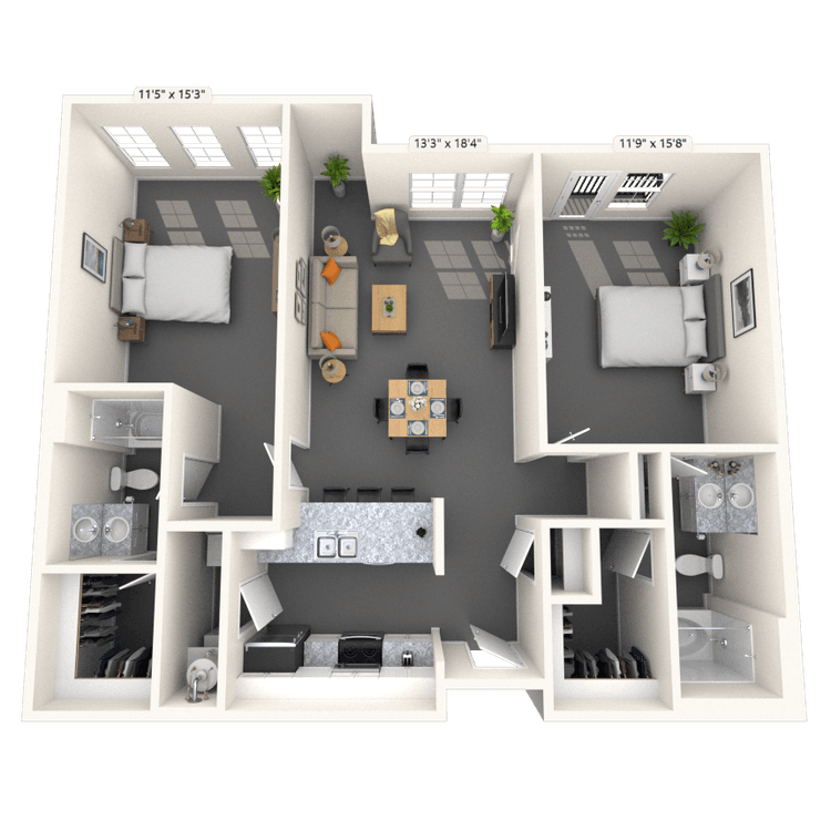 Floorplan image of unit 3336