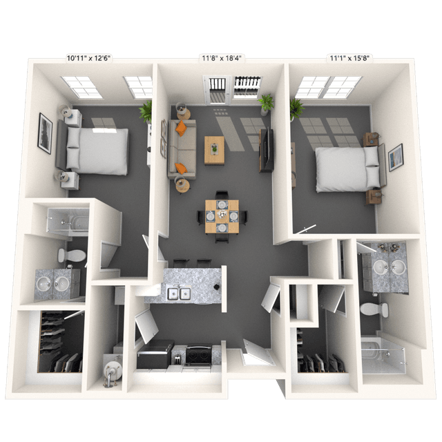 Floorplan image of unit 2346