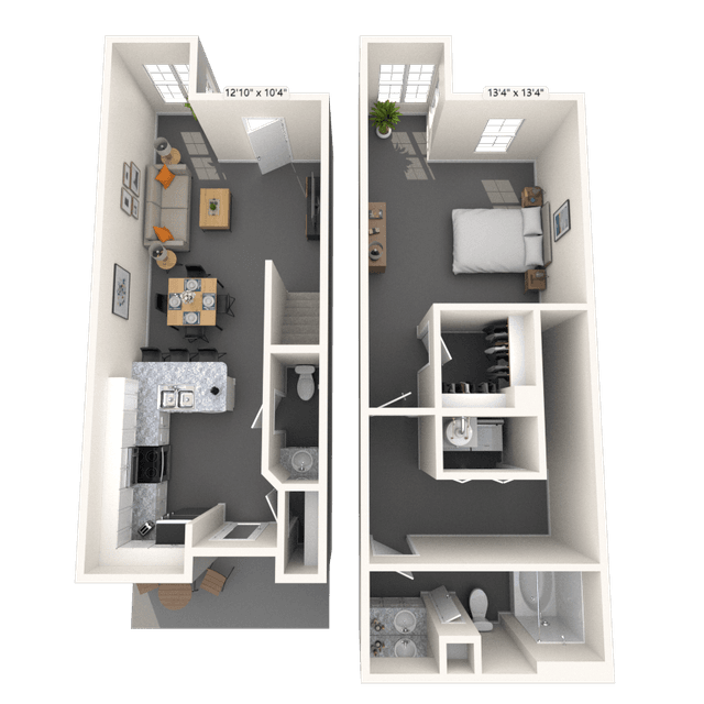 Floorplan image of unit 306