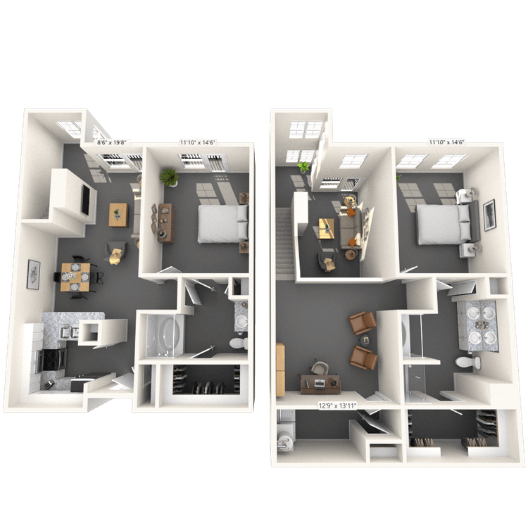 Floorplan image of unit 301
