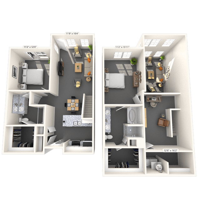 Floorplan image of unit 318