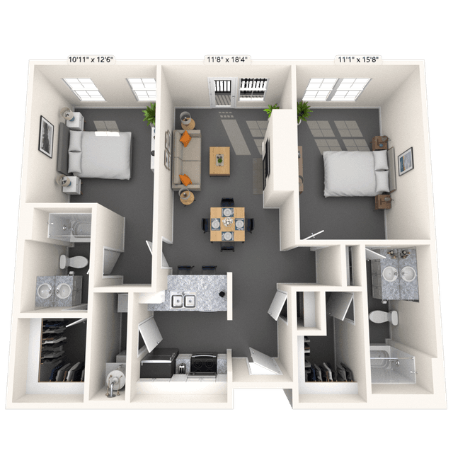 Floorplan image of unit 3305