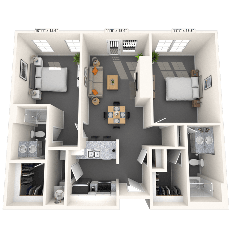 Floorplan image of unit 3305