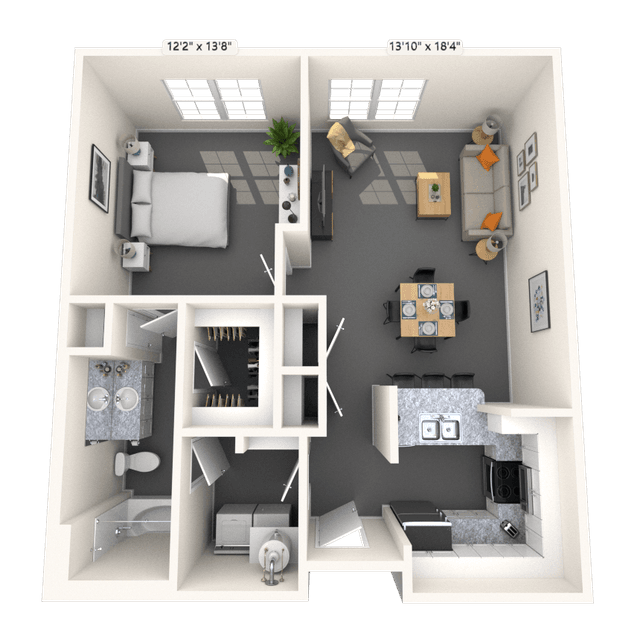 Floorplan image of unit 4334