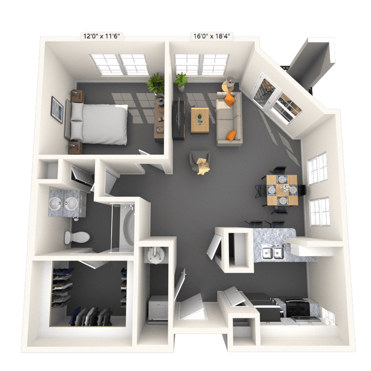 Floorplan image of unit 3343