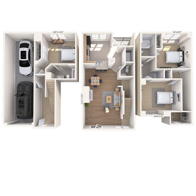 Floorplan image of unit 2226