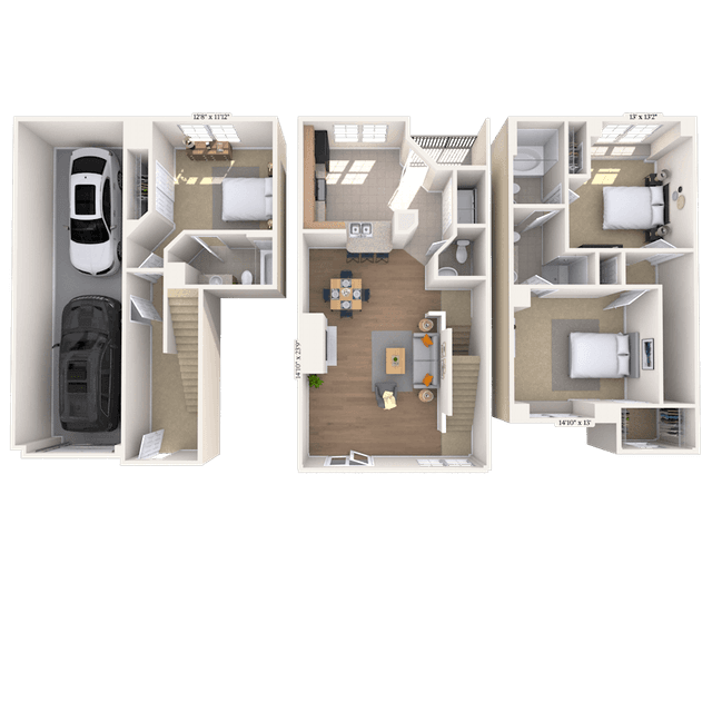 Floorplan image of unit 2326