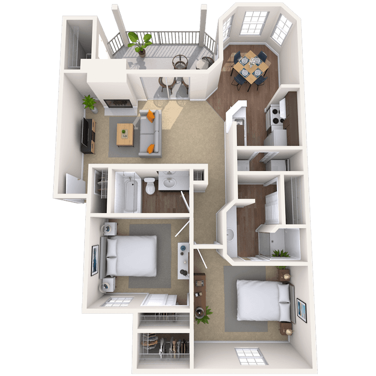 Floorplan image of unit 422