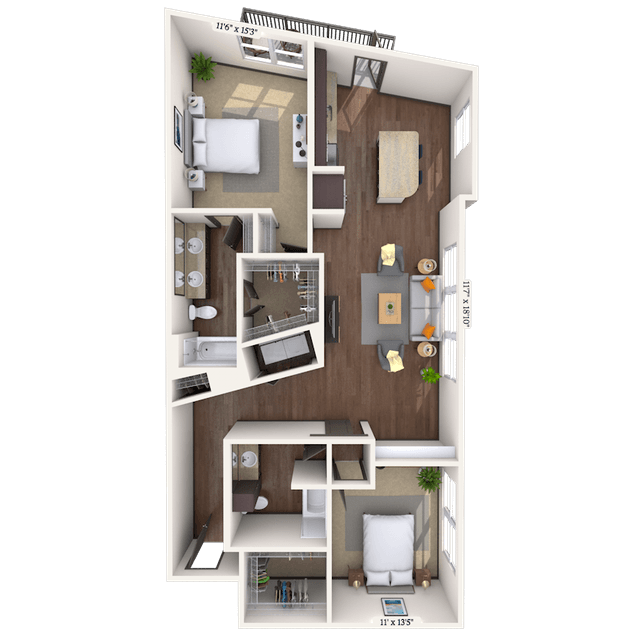 Floorplan image of unit 2001