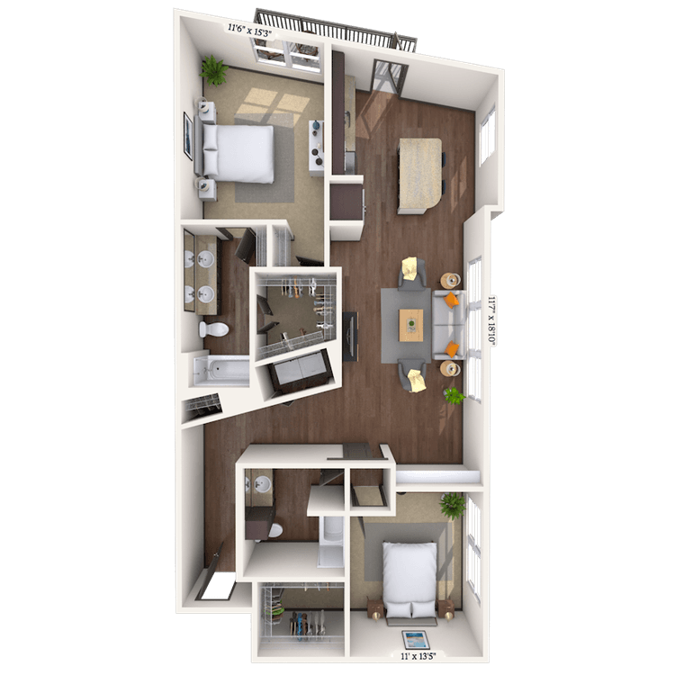 Floorplan image of unit 2001