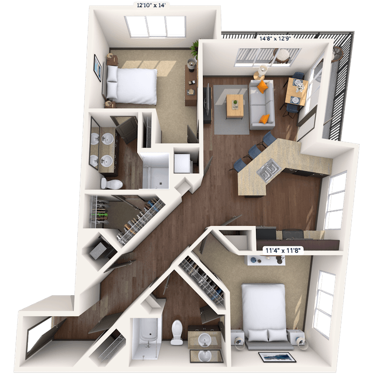 Floorplan image of unit II 310