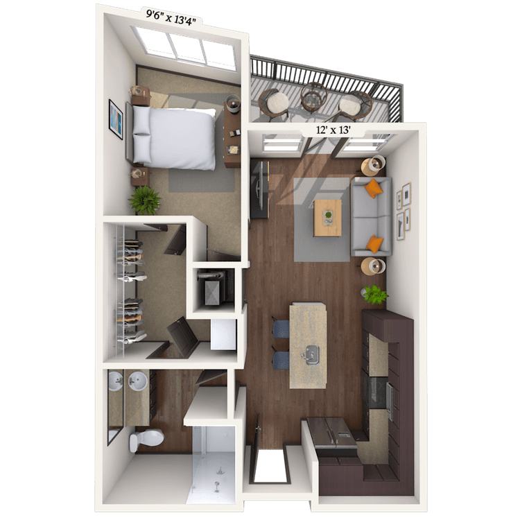 Floorplan image of unit II 313