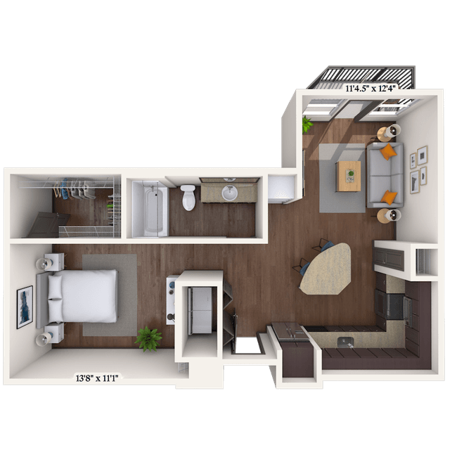 Floorplan image of unit 4047