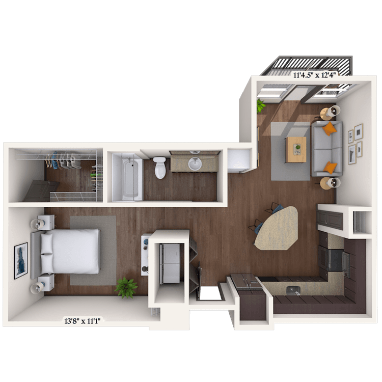 Floorplan image of unit 4047
