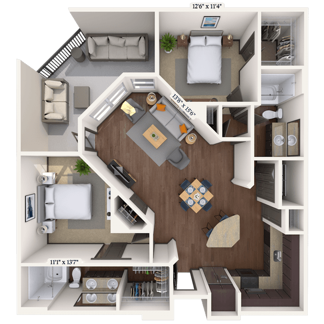 Floorplan image of unit 4053