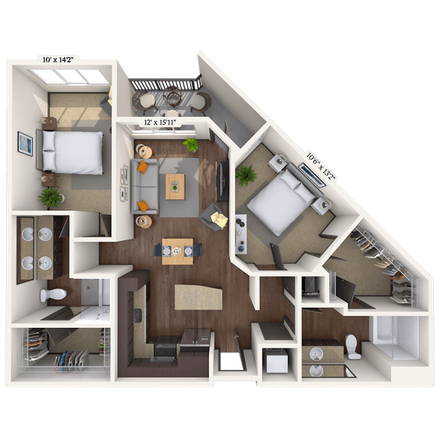 Floorplan image of unit II 520