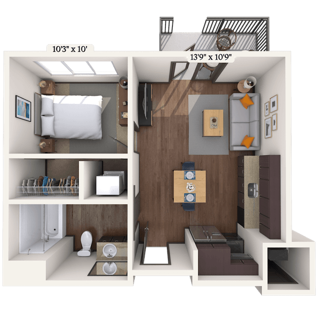 Floorplan image of unit II 625