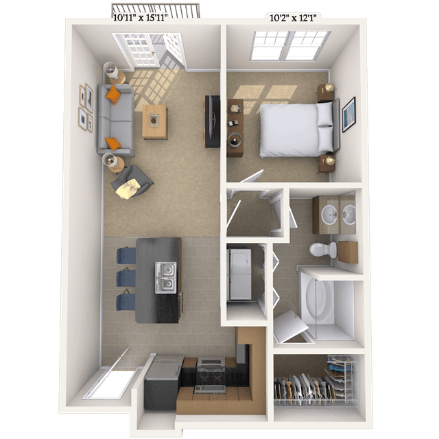 Floorplan image of unit 1121