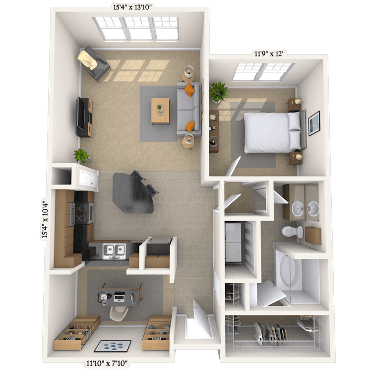 Floorplan image of unit 1127