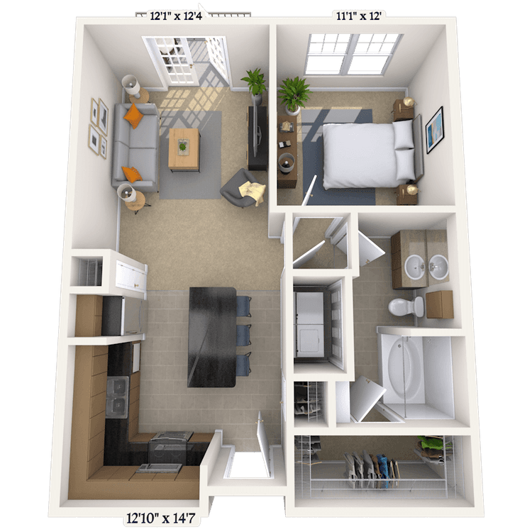 Floorplan image of unit 1130