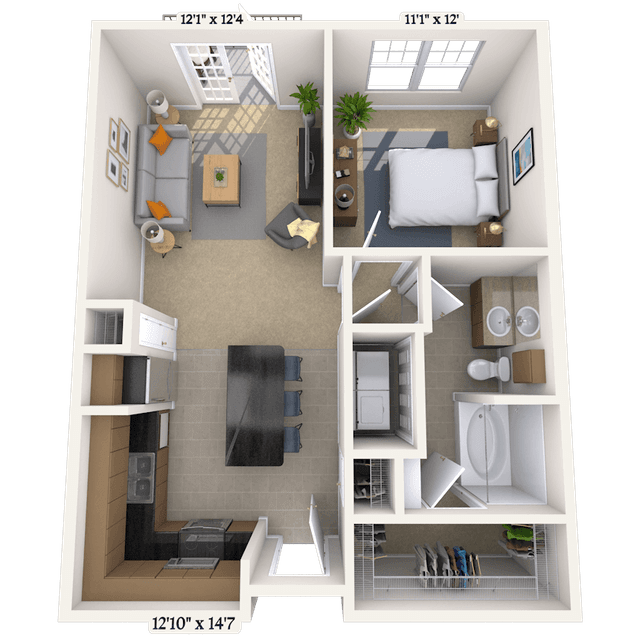Floorplan image of unit 1140