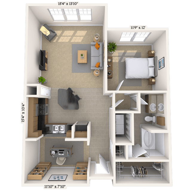 Floorplan image of unit 1211