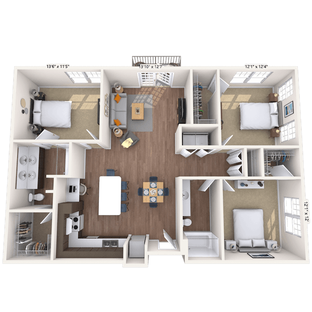 Floorplan image of unit 2135
