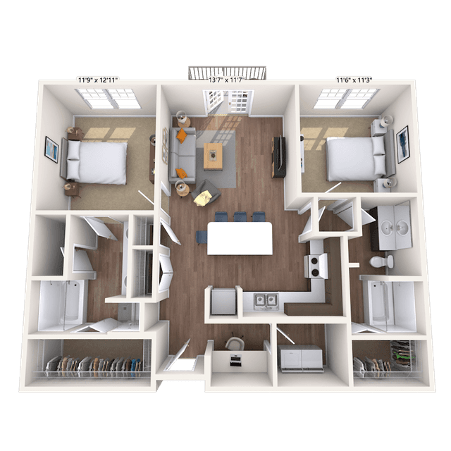 Floorplan image of unit 3123