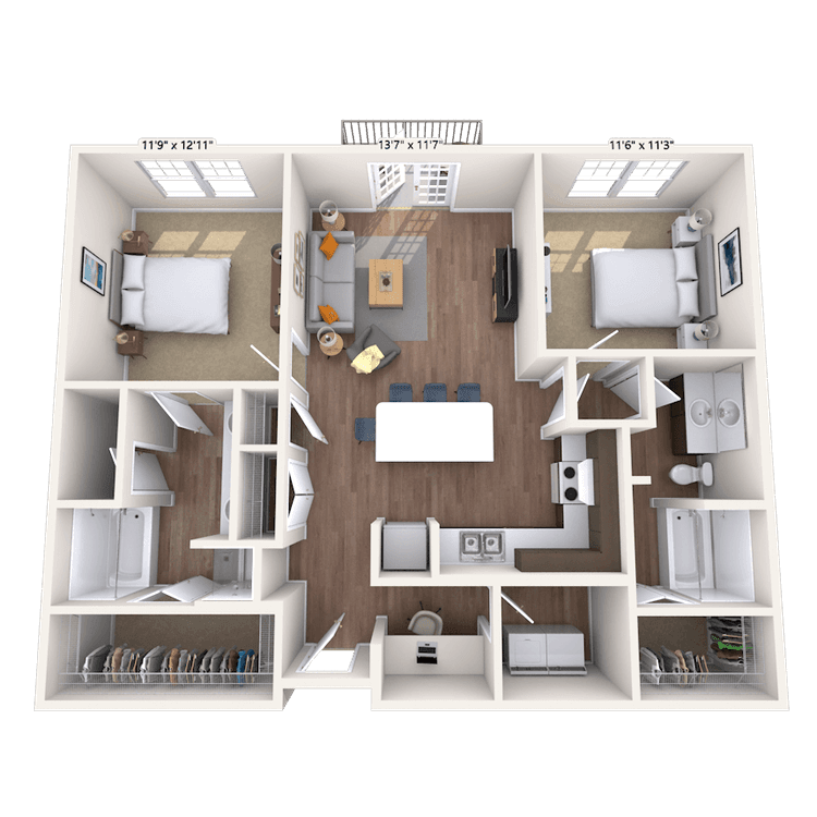 Floorplan image of unit 3123