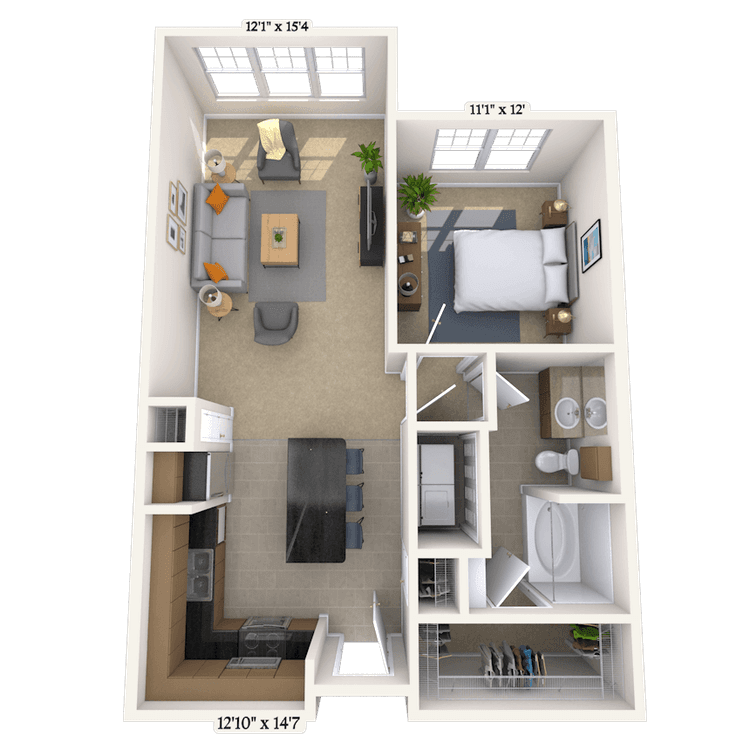 Floorplan image of unit 4414