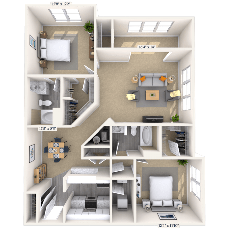 Floorplan image of unit 601