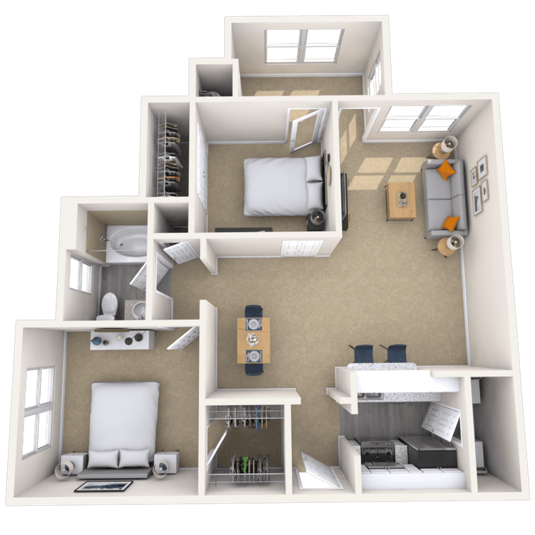 Floorplan image of unit 435
