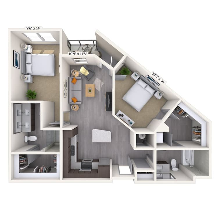 Floorplan image of unit 101