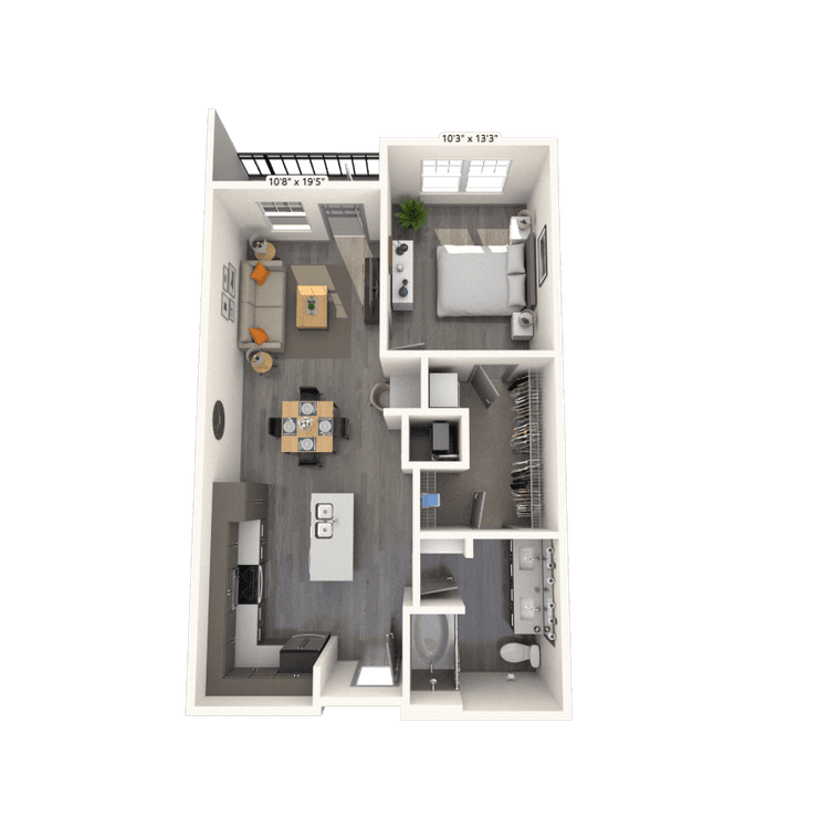 Floorplan image of unit 115