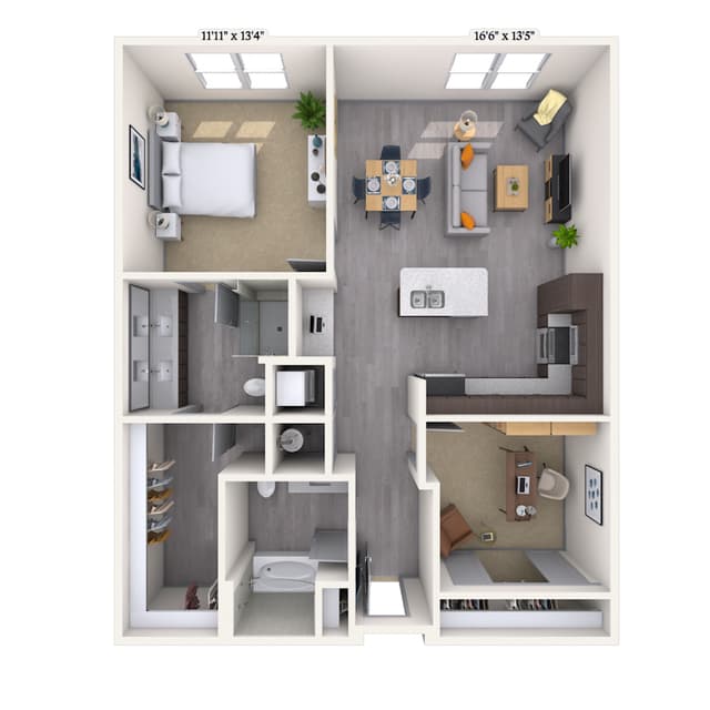 Floorplan image of unit 121
