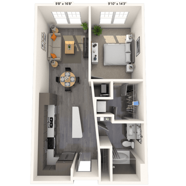 Floorplan image of unit 355
