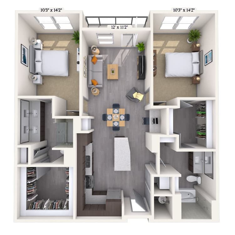 Floorplan image of unit 434