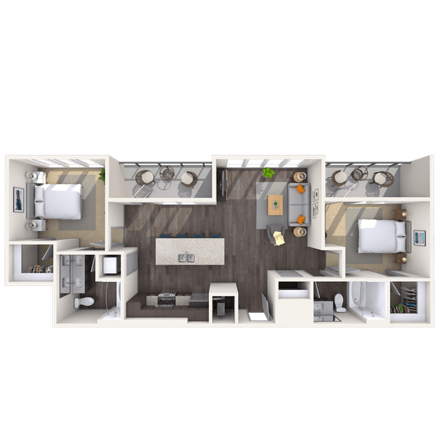 Floorplan image of unit 505