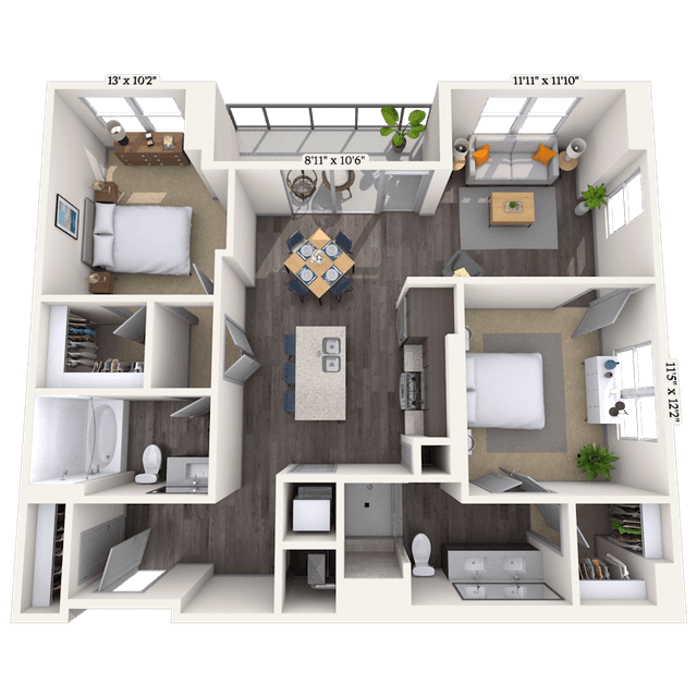 Floorplan image of unit 1701