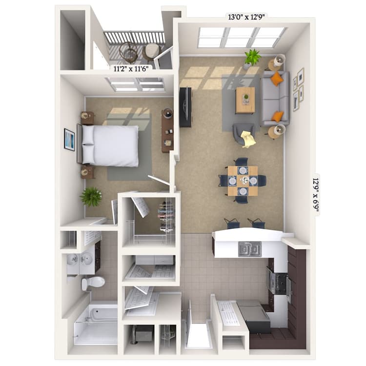 Floorplan image of unit 021317