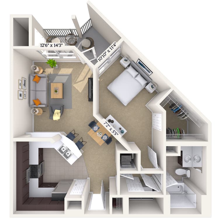 Floorplan image of unit 032412