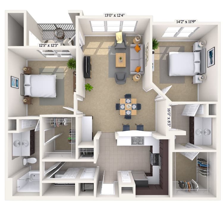 Floorplan image of unit 032609