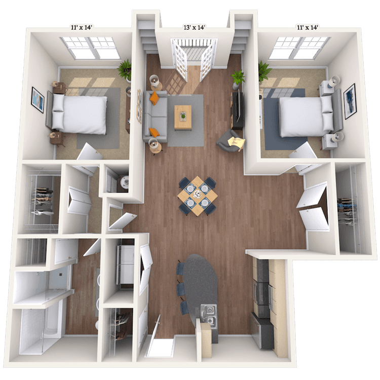 Floorplan image of unit 01557