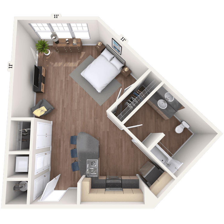 Floorplan image of unit 01507