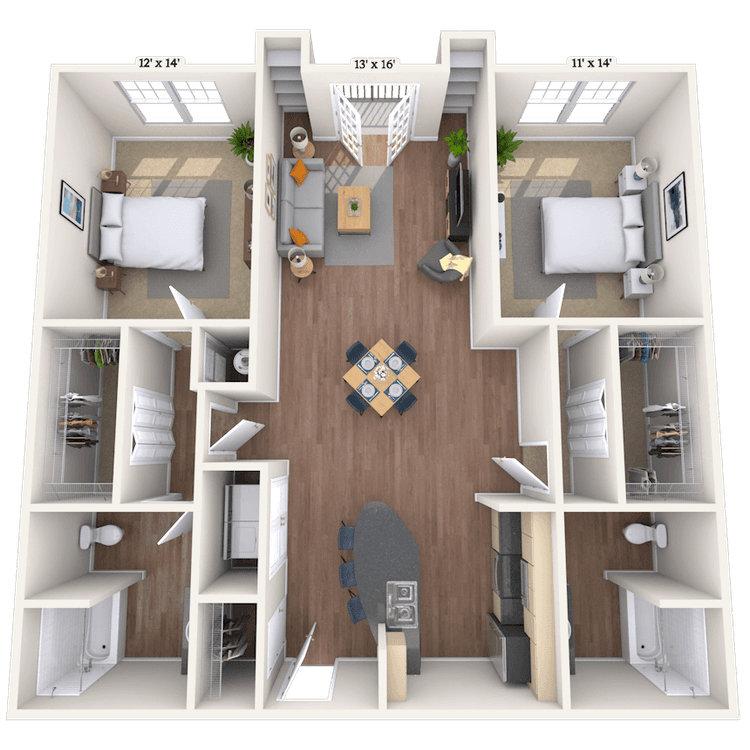 Floorplan image of unit 01338