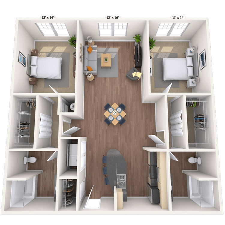 Floorplan image of unit 01318