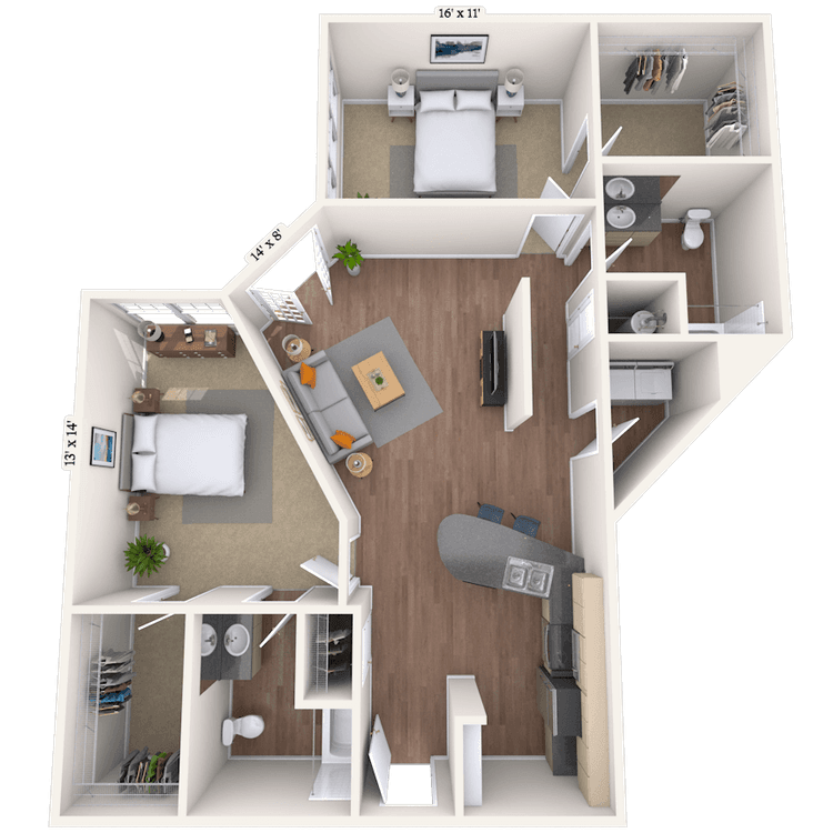 Floorplan image of unit 01431